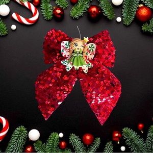 Christmas hair bows. Girl bows